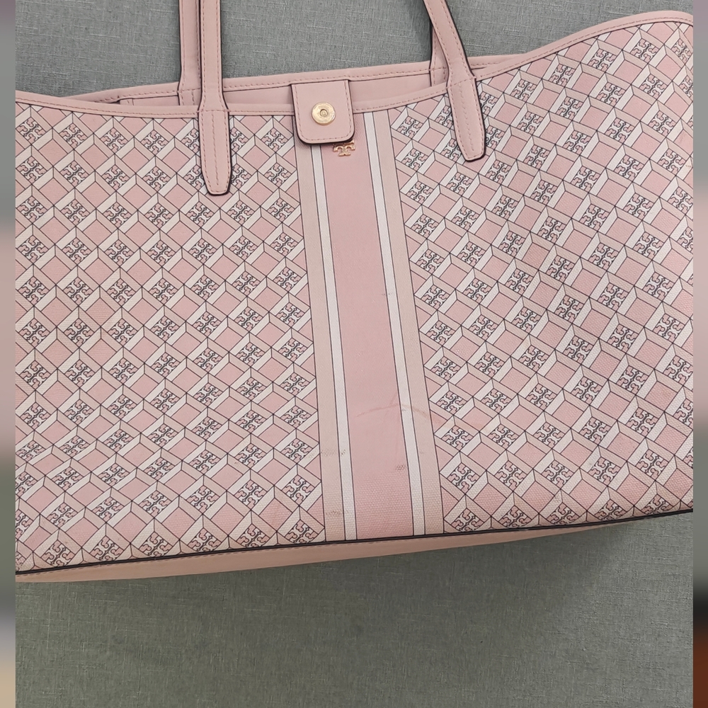 Tory Burch Pink Geo Large Tote